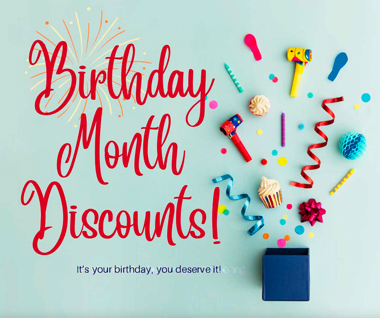 BIRTHDAY DISCOUNTS