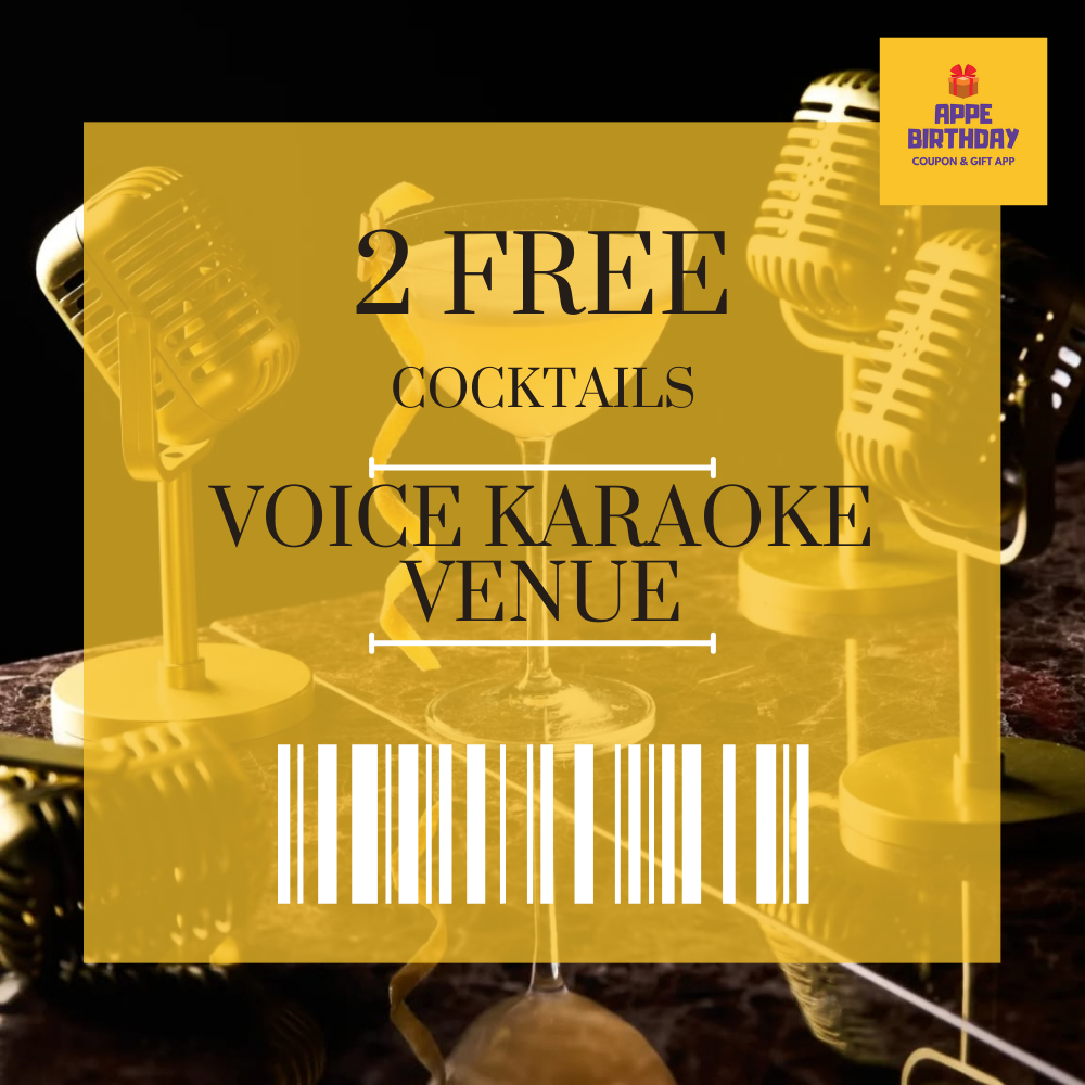 Voice Karaoke Venue 2 FREE cocktails