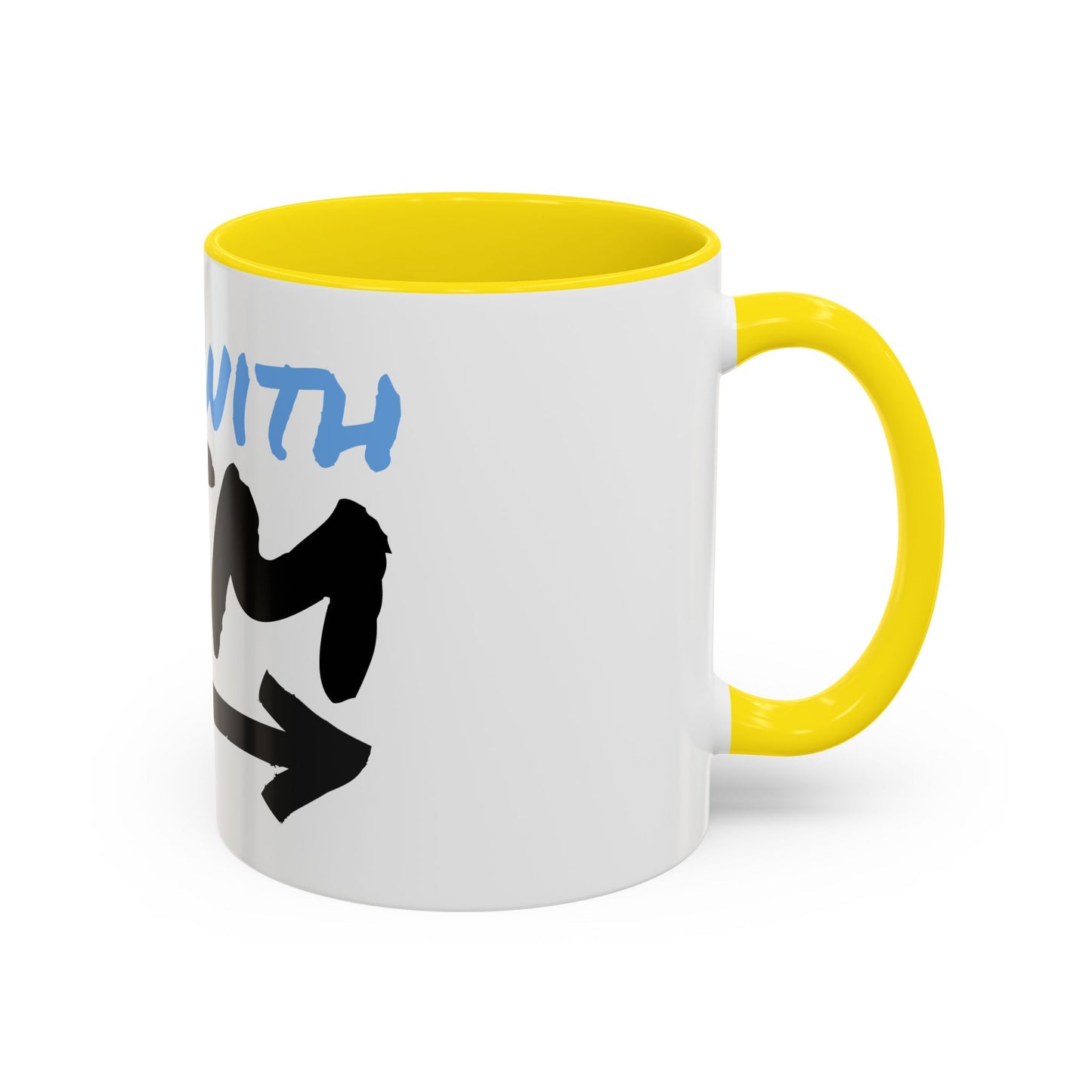 I'm With Him Accent Coffee Mug - 11 oz, Funny Relationship Mug
