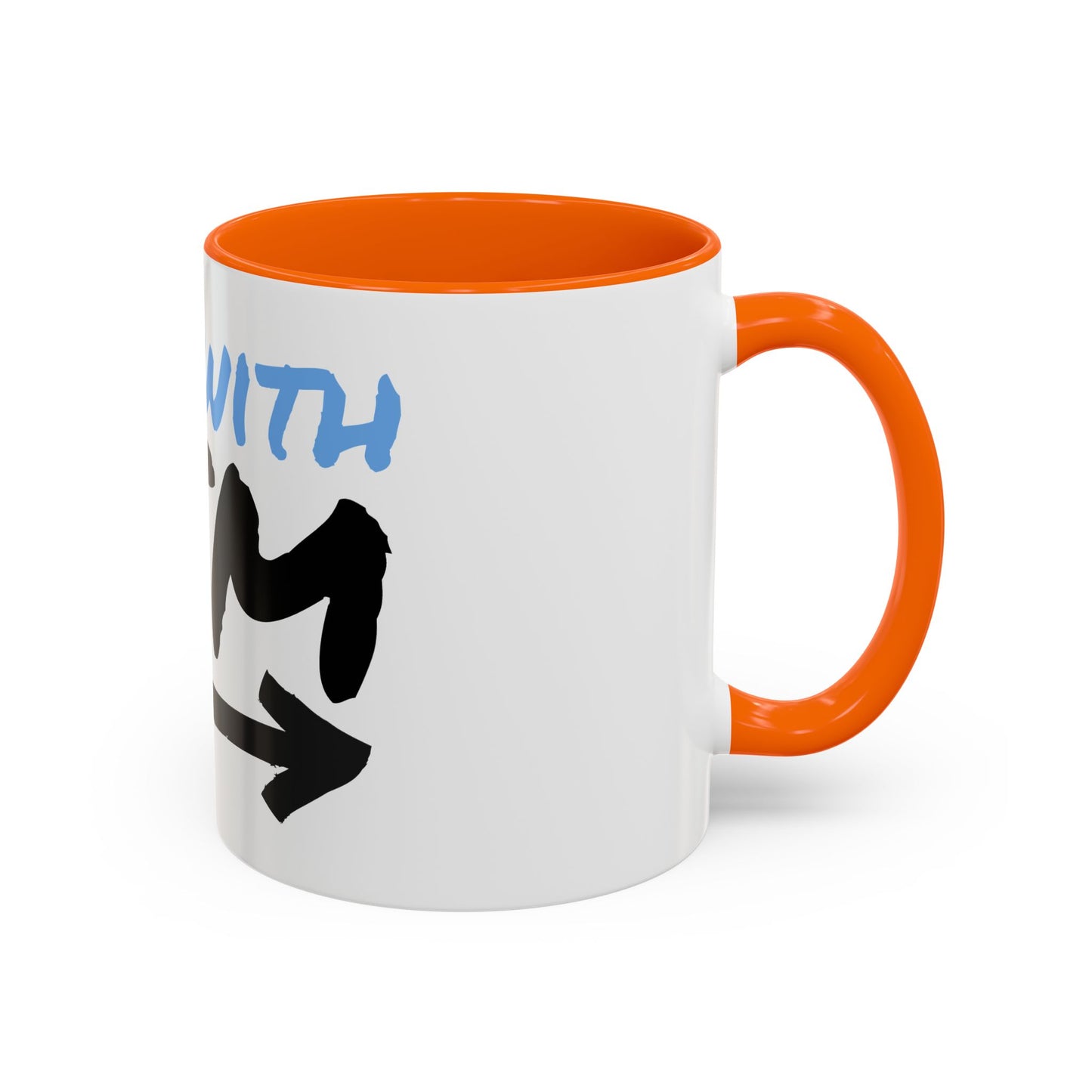 I'm With Him Accent Coffee Mug - 11 oz, Funny Relationship Mug