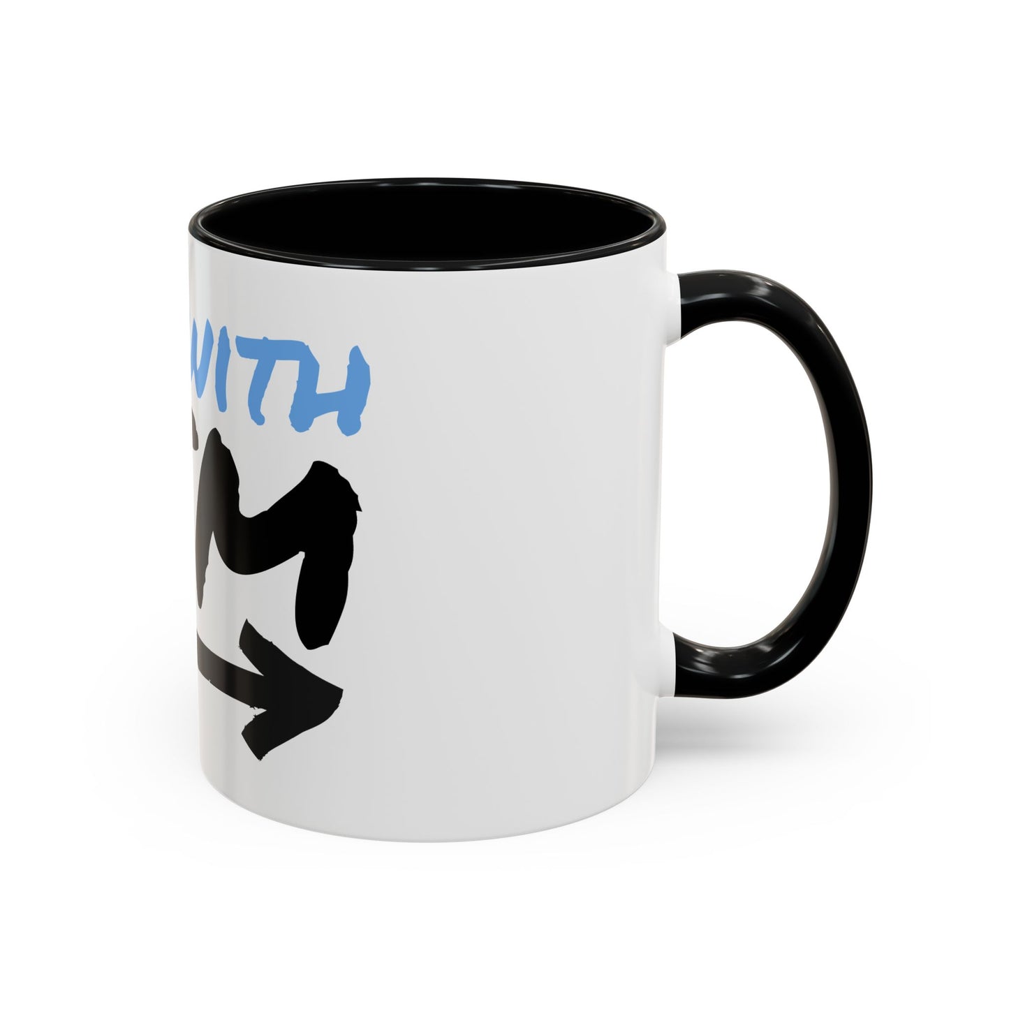 I'm With Him Accent Coffee Mug - 11 oz, Funny Relationship Mug
