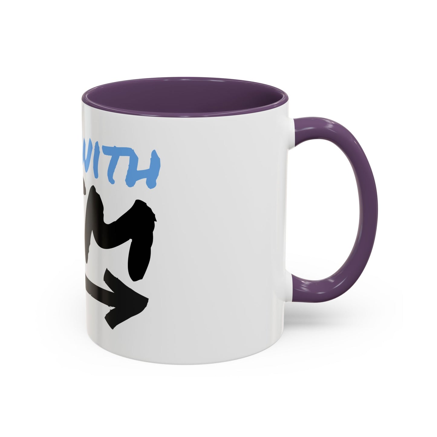 I'm With Him Accent Coffee Mug - 11 oz, Funny Relationship Mug