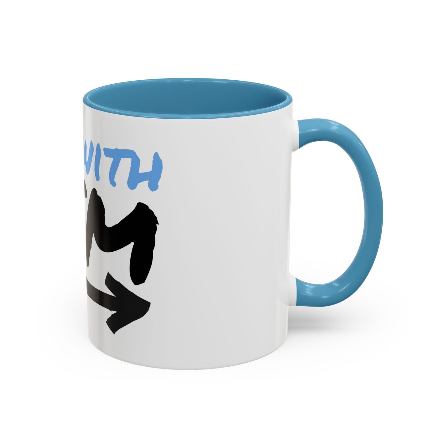 I'm With Him Accent Coffee Mug - 11 oz, Funny Relationship Mug