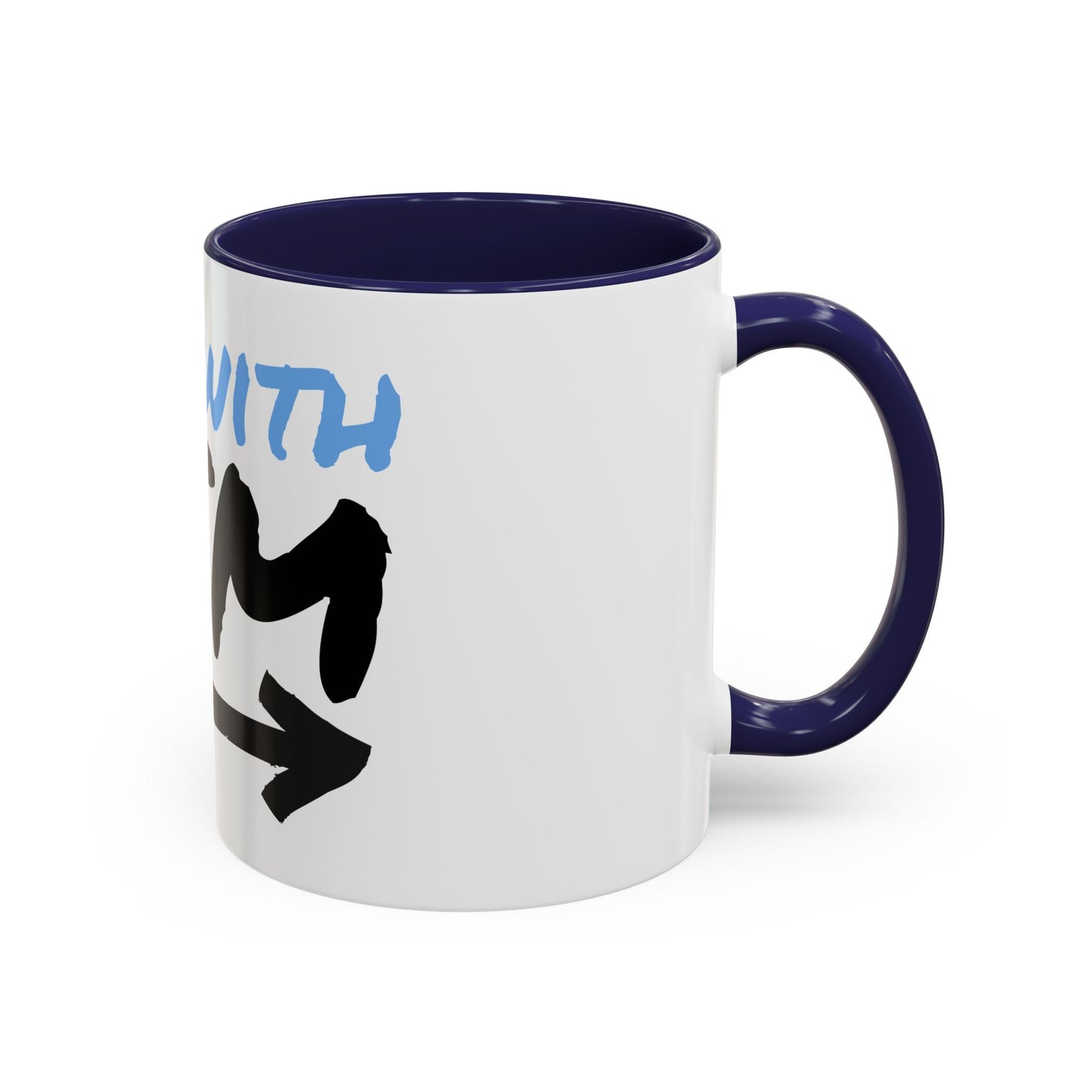 I'm With Him Accent Coffee Mug - 11 oz, Funny Relationship Mug