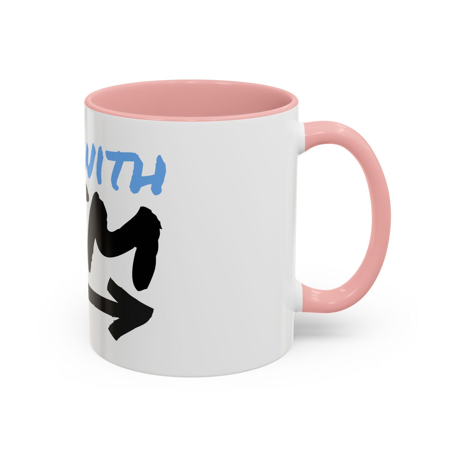 I'm With Him Accent Coffee Mug - 11 oz, Funny Relationship Mug
