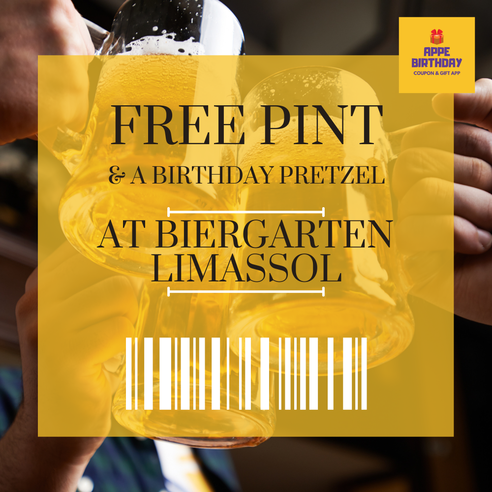 Biergarten FREE Pint Draught Beer & Pretzel