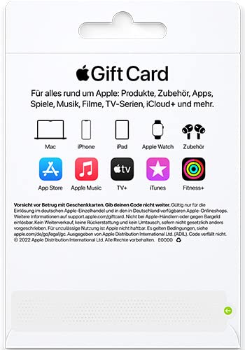 Apple Gift Card - App Store, iTunes, iPhone, iPad, AirPods, MacBook, Accessories and More - for Germany - by Post