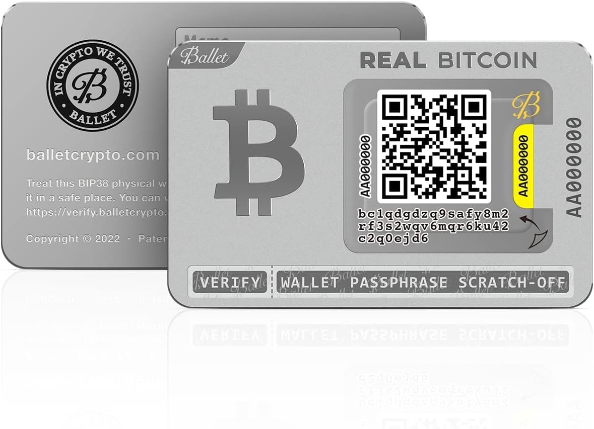 Ballet REAL Bitcoin - Cryptocurrency Physical Wallet