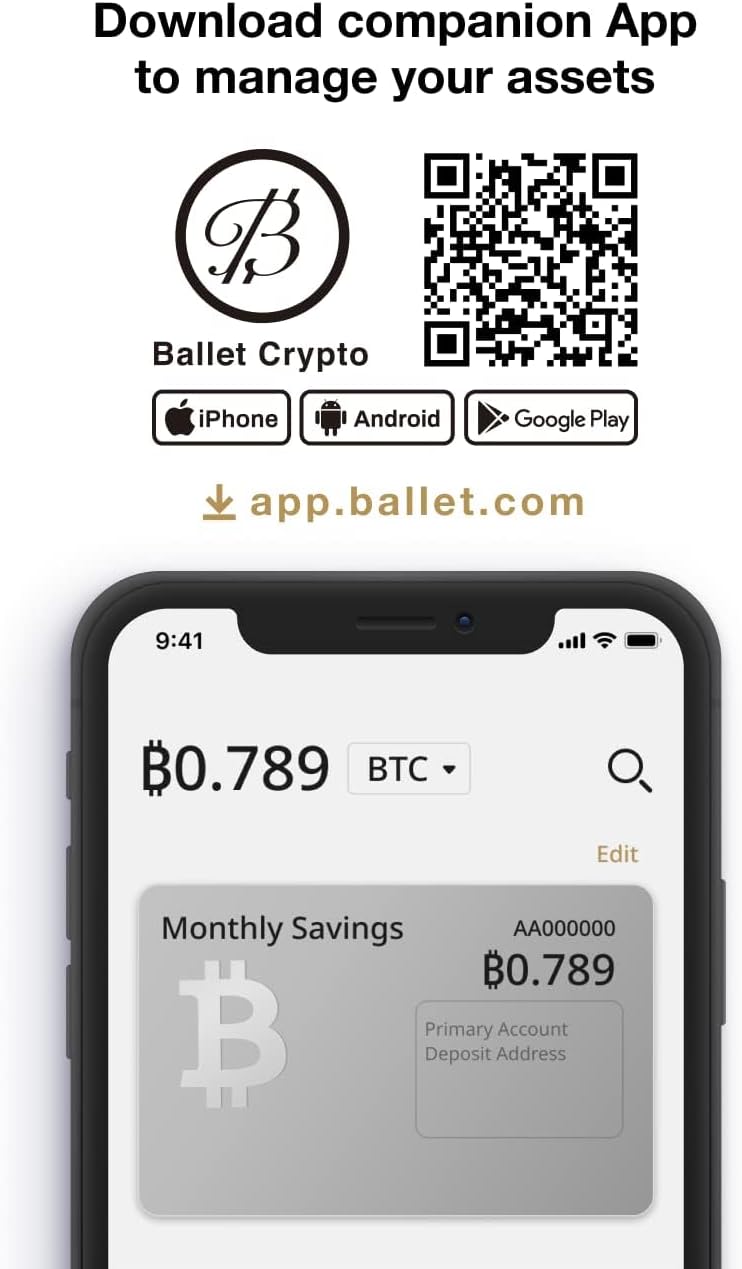 Ballet REAL Bitcoin - Cryptocurrency Physical Wallet