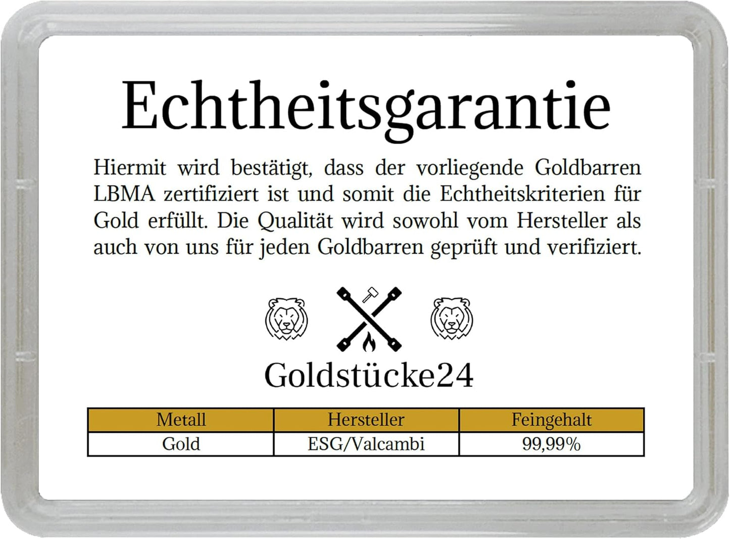 Gold zum Verschenken – Goldbarren in Motivbox - Echtheitsgarantie - Tolle Geschenkidee - Feingold 999,9 (3,11g Gold)