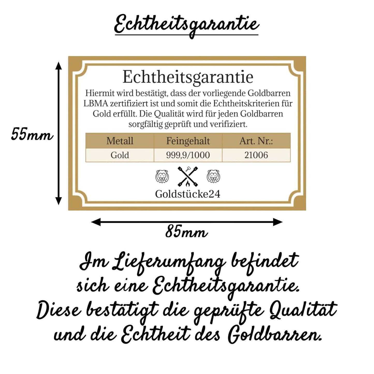Gold to give as a gift - Heraeus Kinebar 5g gold bar - includes gift packaging, greeting card and guarantee of authenticity