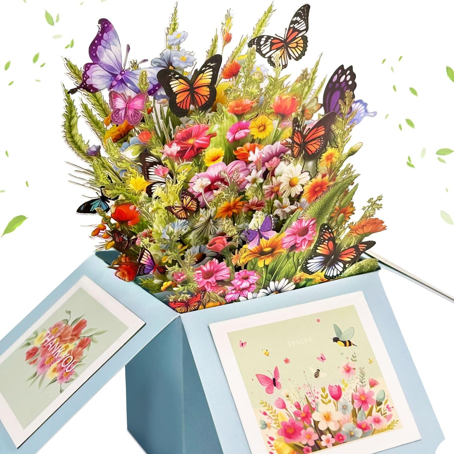 YianHien Butterflies Birthday Card Woman, Exquisite 3D Pop Up Card Birthday Flowers with Envelope, Special Birthday Card for Mum, Grandma, Aunt Sisters, Thank You Card, Teacher's Day Card