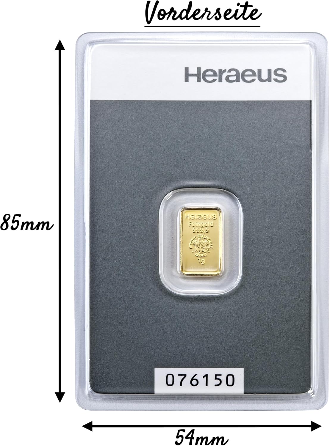 Gold zum Verschenken – Goldbarren 1g Heraeus - 999.9 Feingold - inkl. Geschenkverpackung, Grußkarte und Echtheitsgarantie