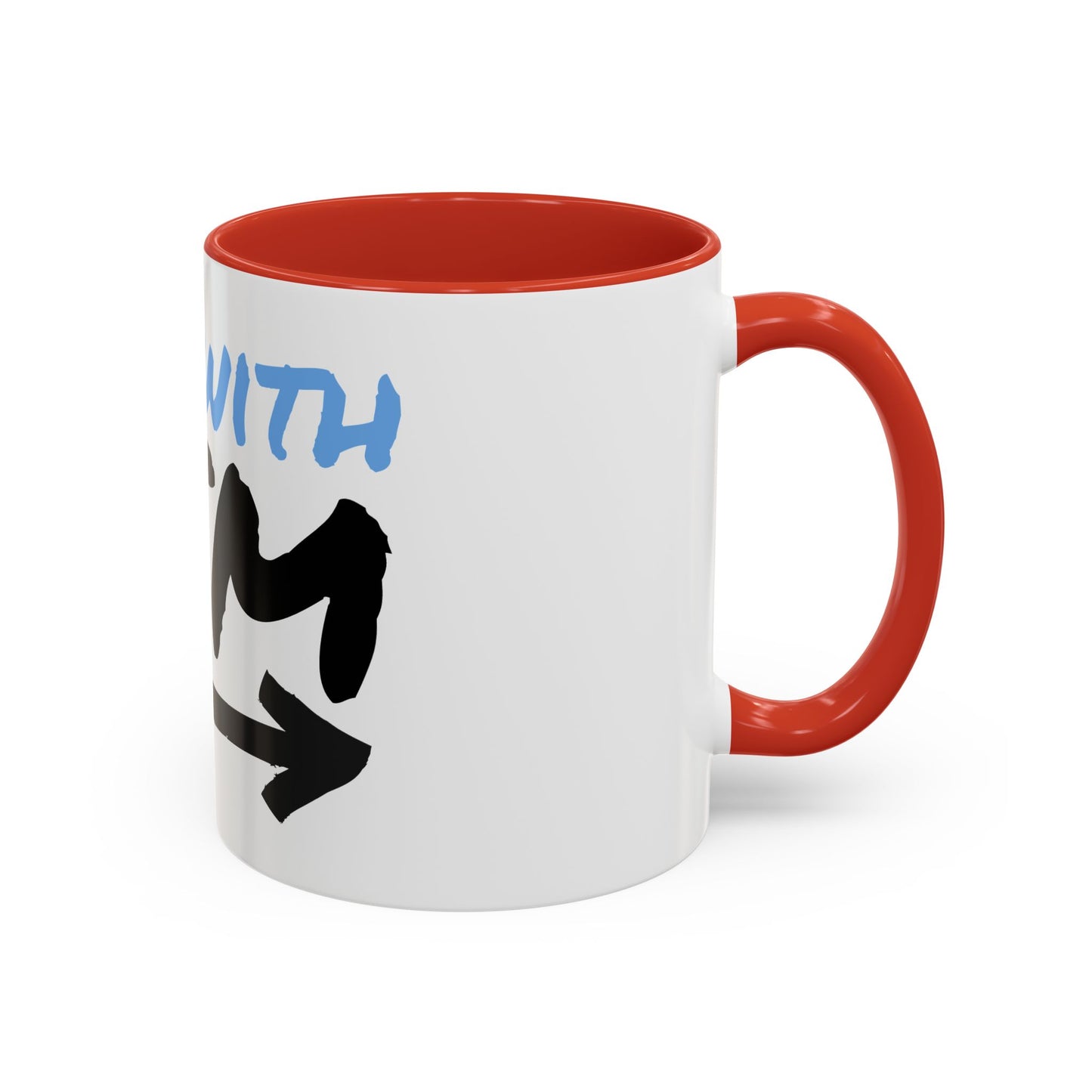 I'm With Him Accent Coffee Mug - 11 oz, Funny Relationship Mug