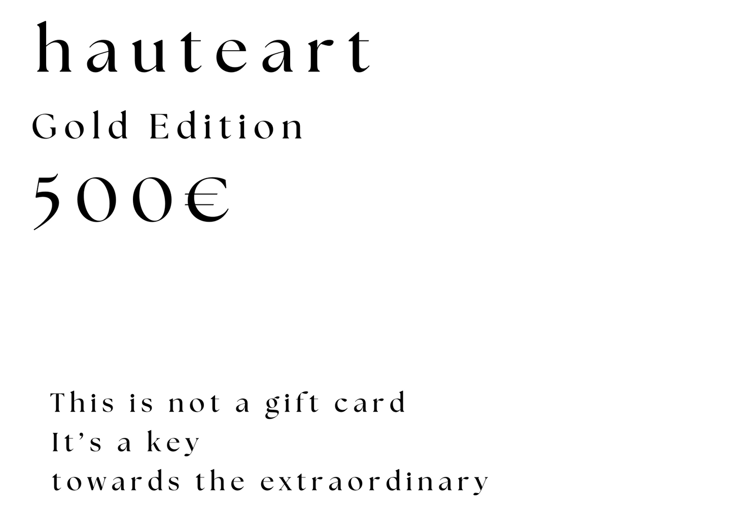 HAUTEART GALLERY GIFT CARD