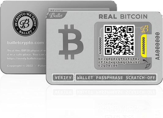 Ballet REAL Bitcoin - Cryptocurrency Physical Wallet