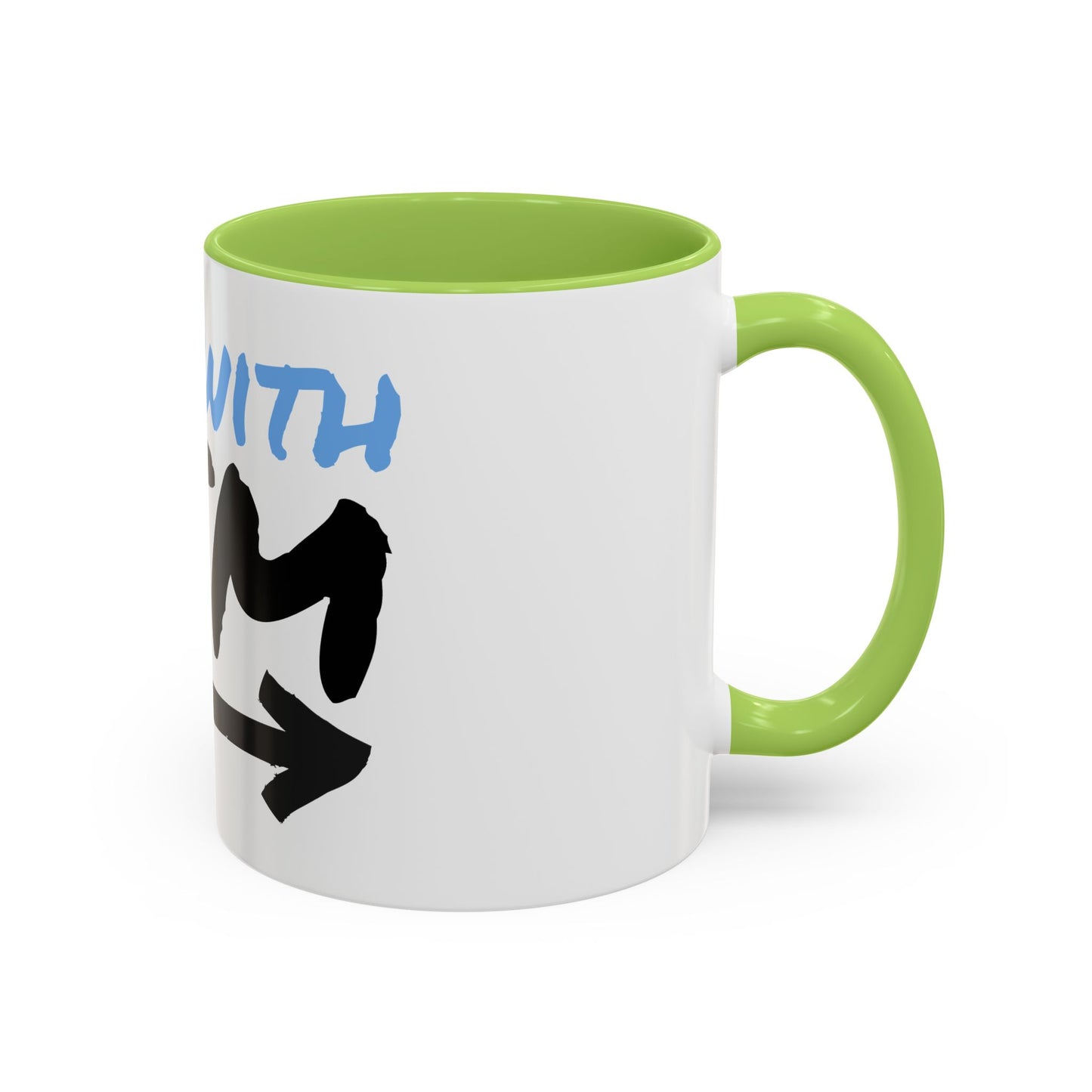 I'm With Him Accent Coffee Mug - 11 oz, Funny Relationship Mug