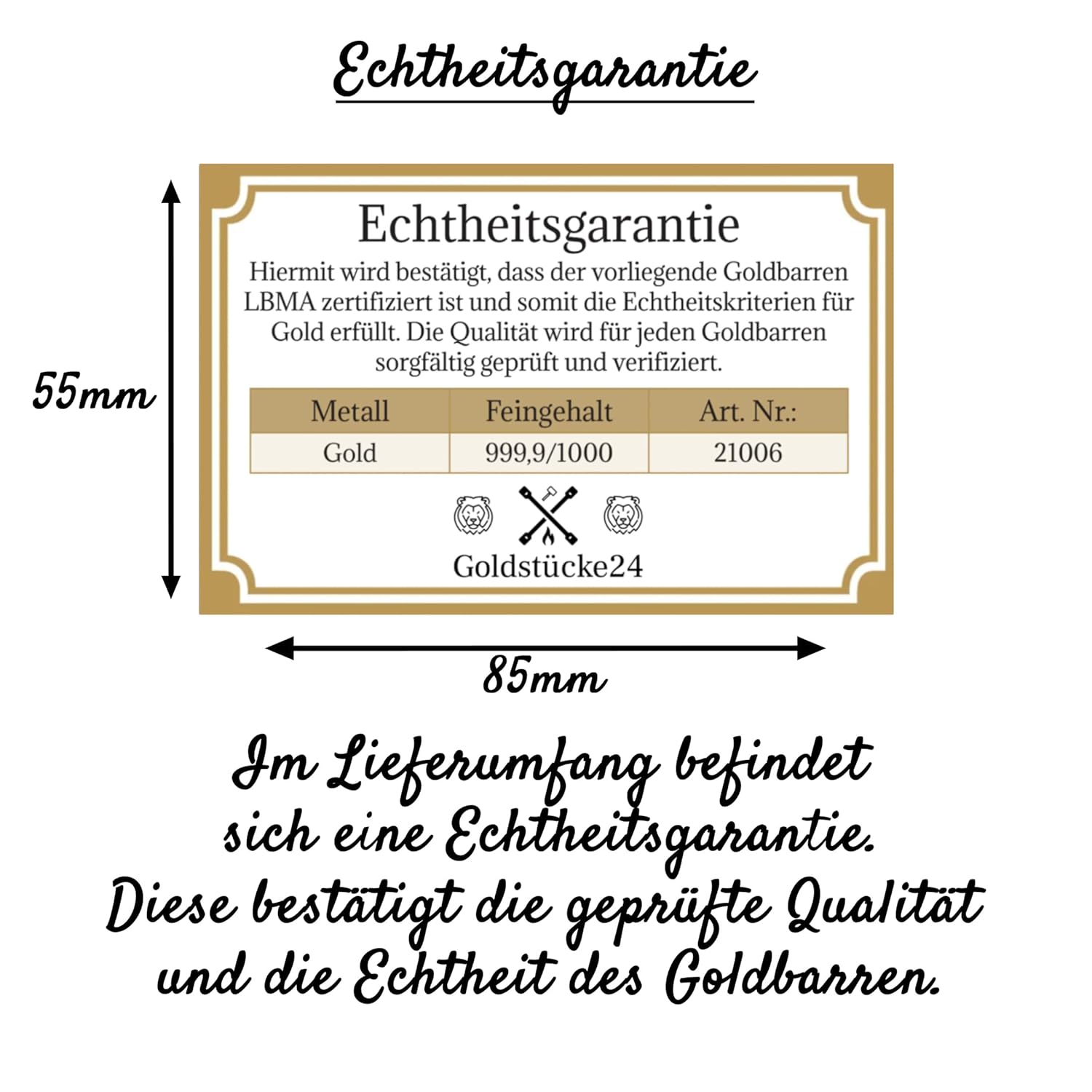 Gold to give as a gift - Heraeus Kinebar 5g gold bar - includes gift packaging, greeting card and guarantee of authenticity