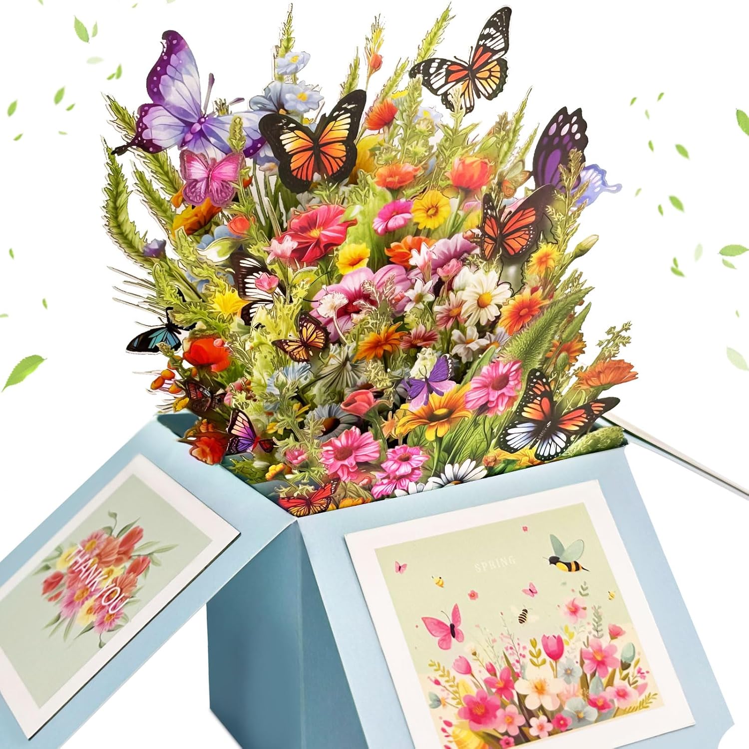 YianHien Butterflies Birthday Card Woman, Exquisite 3D Pop Up Card Birthday Flowers with Envelope, Special Birthday Card for Mum, Grandma, Aunt Sisters, Thank You Card, Teacher's Day Card